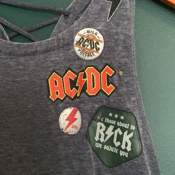 AC/DC muscle tank with tie back - Picture 2 of 6